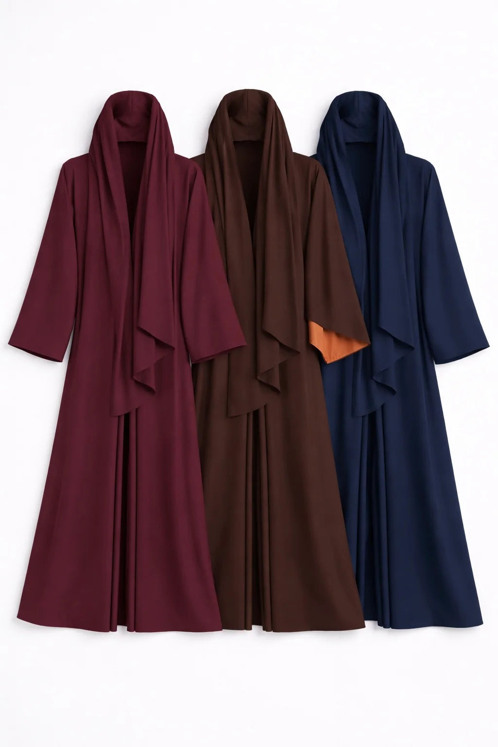 Burgundy , Amber , Midnight Blue